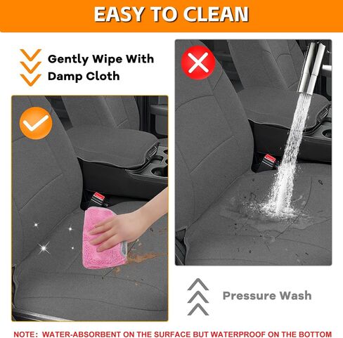 Truck Seat Cover Compatible with 2011-2014 Ford F150-F550 Front 40/20/40 Split Seat with Opening Center Console and Integrated Center Seat Belt, Dutch Velvet Fabric, Charcoal in Saudi Arabia