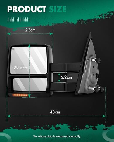 SCITOO Passenger Side Mirror fit 2004-2014 for Ford for F-150 Chrome Right Mirror with Amber Turn Signal Puddle Light Power Control Heated and Manual Folding Features in Saudi Arabia