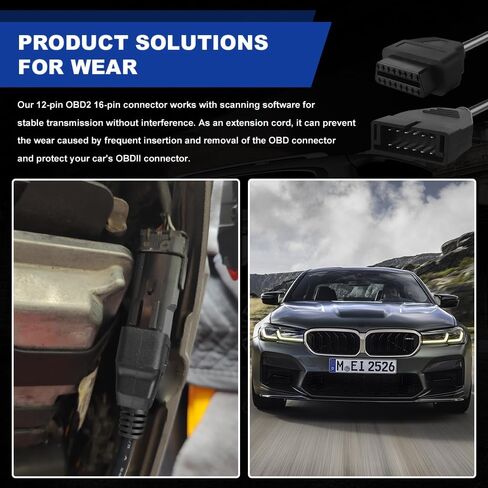 الماسح الضوئي OBD1 ، محول OBD ، أداة تشخيص قارئ كبل الكابلات OBD 1 ، دبابيس Universal 12 لـ OBD2 OBD II 16 PINS Socket Socket Socket Sociat in Kuwait