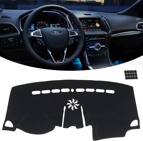 KEYOOG Dashboard Cover Dash Mat Fit for Fo-rd Edge 2024-2015 (without HUD Models),Car Dash Board Mat Anti-Glare Carpet,Non-Slip Pad Sunshield Protector (Grey) in Saudi Arabia