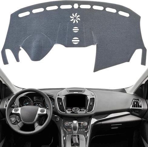 KEYOOG Dashboard Cover Dash Mat Fit for Fo-rd Edge 2024-2015 (without HUD Models),Car Dash Board Mat Anti-Glare Carpet,Non-Slip Pad Sunshield Protector (Grey) in Saudi Arabia