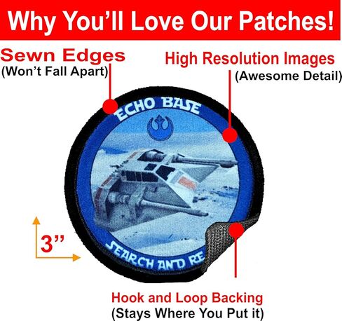Hoth Echo Base Search & Rescue Morale Patch - تصحيحات الفيلم بواسطة Redhehedtshirts | تصحيح الخطاف والحلقة لحامل اللوحة الخاص بك ، والعتاد التكتيكي ، أو قبعة الظهر أو السترة in Saudi Arabia