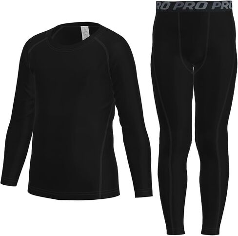 Boys Compression Sets Shirts & Pants Tights Quick Dry for Basketball Running Leggings Athletic Sports in Kuwait