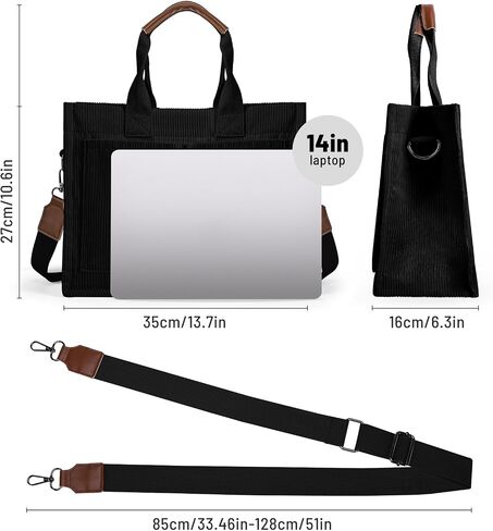 HOMIEE Tote Bag for Women Corduroy Handbags Casual Hobo Messenger Bag Retro Classic Shoulder Bag with Multi-pockek in Saudi Arabia