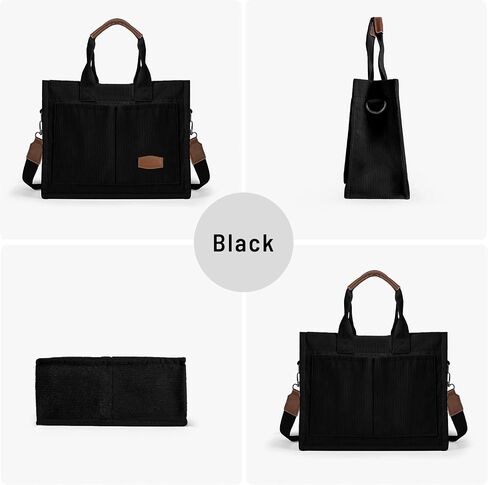 HOMIEE Tote Bag for Women Corduroy Handbags Casual Hobo Messenger Bag Retro Classic Shoulder Bag with Multi-pockek in Saudi Arabia
