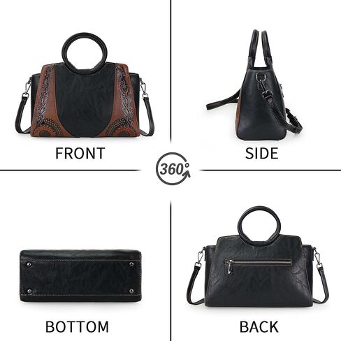 Women Satchel Handbags Crossbody Bag Top Handle Purse ans Hanbags Leather Shoulder Bag Hobo Medium Size Tote in Kuwait