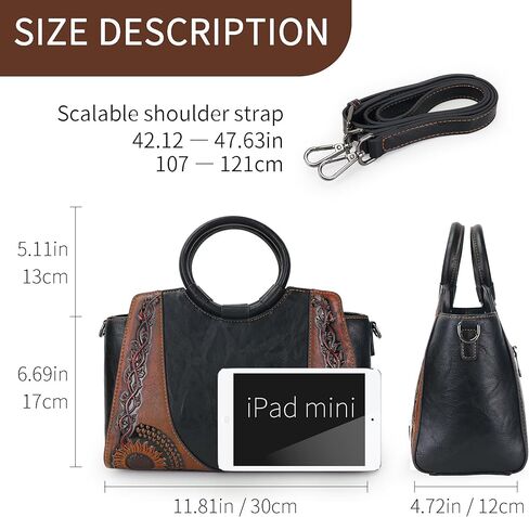 Women Satchel Handbags Crossbody Bag Top Handle Purse ans Hanbags Leather Shoulder Bag Hobo Medium Size Tote in Kuwait