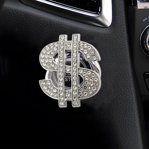 غطاء زر بدء تشغيل سيارة Bling ، محرك Rhinestone Start Stapping Stop Stick ، غطاء مقبض مفتاح Crystal Crystal Crystal ، إكسسوارات داخلية للنساء ، فتاة (وردي) in Saudi Arabia