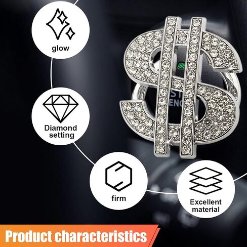 غطاء زر بدء تشغيل سيارة Bling ، محرك Rhinestone Start Stapping Stop Stick ، غطاء مقبض مفتاح Crystal Crystal Crystal ، إكسسوارات داخلية للنساء ، فتاة (وردي) in Saudi Arabia
