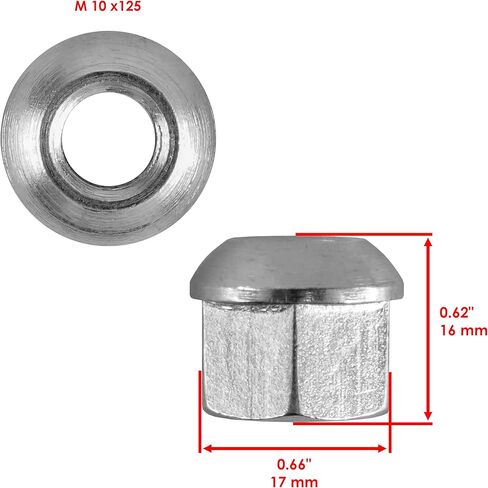 Caltric 16x Front and Rear Wheel Lug Nut Compatible With Honda Foreman 450 1998-2004 in Kuwait