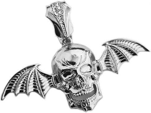 Hip Hop Jewelry Gold Silver Plated Skull Wing Avenged Sevenfold Bling Fashion Charm Pendant in Saudi Arabia