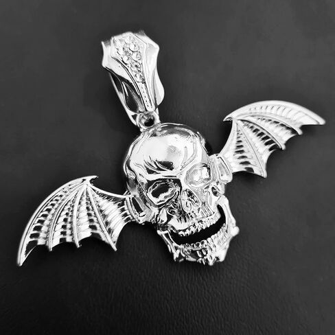 Hip Hop Jewelry Gold Silver Plated Skull Wing Avenged Sevenfold Bling Fashion Charm Pendant in Saudi Arabia