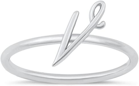 925 Sterling Silver Initial Script Ring in Saudi Arabia