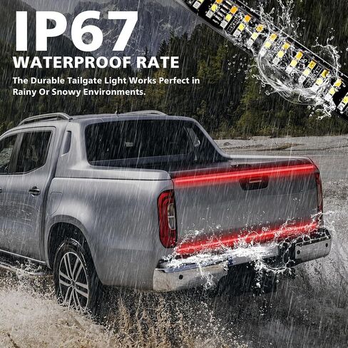4WDKING شريط إضاءة للسرير الأبيض للشاحنة، 3 قطع شريط LED 60 بوصة، 270 مصباح LED نيون، IP68 مقاوم للماء، كابل تمديد لشاحنة بيك اب كامبر RV SUV Boat in Kuwait