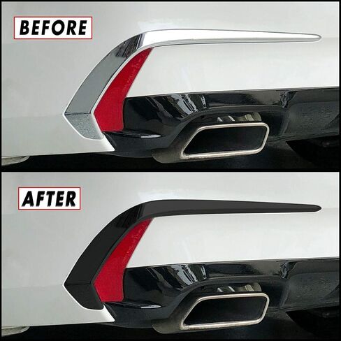 Chrome Delete Blackout Vinyl Overlay for 2018-2020 Acura TLX Rear Bumper Trim (Gloss Black) in Saudi Arabia
