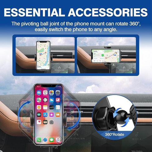 Autorder Car Phone Holder for 2024 2025 BMW 5 Series Accessories Phone Mount 14.9-Inch Screen Cell Phone Automobile Cradles Hands-Free 360 Degree Rotation in Kuwait