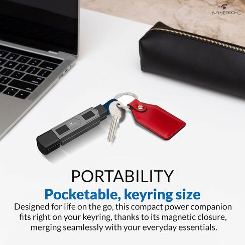 Magnetic 4 in 1 Multi Charging Cable with LED Display, Portable Keychain Charger, Fast as Lightning Charging/Type C/USB A/USB C Ports for iPhone iPad Mac AirPods Samsung Google, (65W) Black in Saudi Arabia