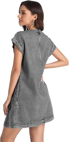 Womens Denim Romper 2025 Jean Dress v Shorts Shorts Tie Band Front Fruck Comple in Kuwait