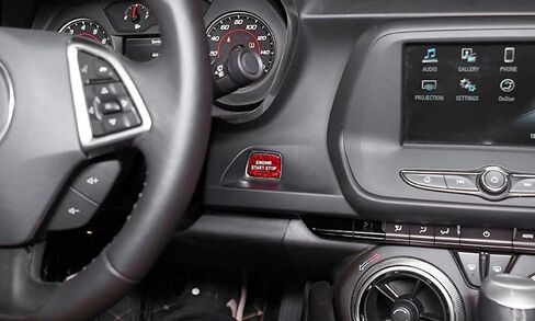 iJDMTOY Gloss Black Real Carbon Fiber Keyless Engine Start/Stop Push Start Button Cover Compatible with 2016-up Chevrolet Camaro in Kuwait