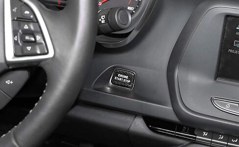 iJDMTOY Gloss Black Real Carbon Fiber Keyless Engine Start/Stop Push Start Button Cover Compatible with 2016-up Chevrolet Camaro in Kuwait