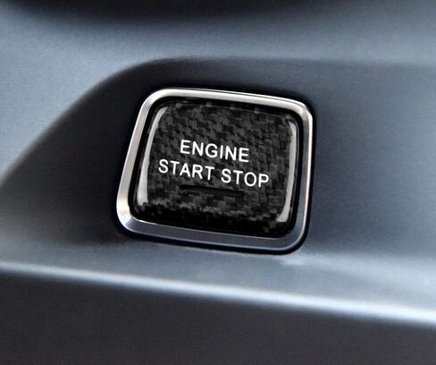 iJDMTOY Gloss Black Real Carbon Fiber Keyless Engine Start/Stop Push Start Button Cover Compatible with 2016-up Chevrolet Camaro in Kuwait