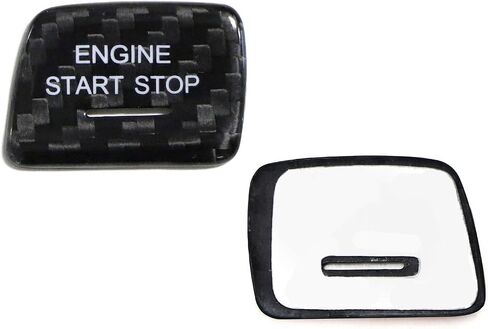 iJDMTOY Gloss Black Real Carbon Fiber Keyless Engine Start/Stop Push Start Button Cover Compatible with 2016-up Chevrolet Camaro in Kuwait