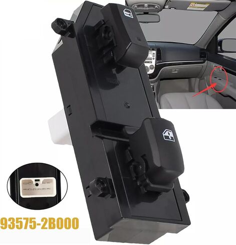 تبديل نافذة الطاقة اليمنى الأمامية على جانب الراكب المتوافق مع Hyundai Santa Fe 2007 2008 2008 2010 2011 2012 يحل محل 93575-2b000 935752b000 in Saudi Arabia