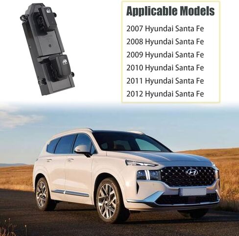 تبديل نافذة الطاقة اليمنى الأمامية على جانب الراكب المتوافق مع Hyundai Santa Fe 2007 2008 2008 2010 2011 2012 يحل محل 93575-2b000 935752b000 in Saudi Arabia