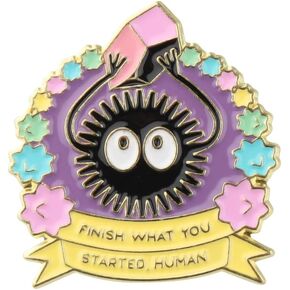 PLITI أنيمي مستوحى من هدية غبار قزم الهدايا الرسوم المتحركة هدايا الأفلام الانتهاء ما بدأت Human SOOT Sprite Brooch PIN للجماهير in Kuwait