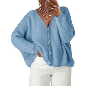 Saodimallsu Womens Oversized Cardigan Sweaters Open Front Button Down V Neck Sweater 2025 Winter Knit Outwear in Saudi Arabia