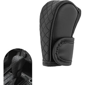 Car Gear Shift Cover, Leather Shift Knob Cover, Anti-Slip Breathable Shift Knob Protector Cover, Automotive Gear Shift Decoration Accessories, Universal for Most Cars SUVs Trucks (Black) in Saudi Arabia