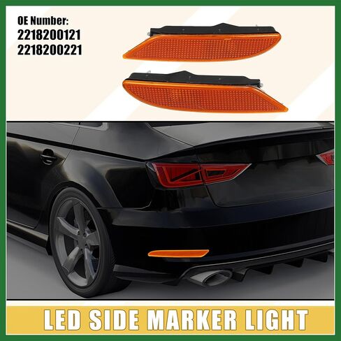 Motoforti الأمامي LED LED Marker Light 2218200121 لـ Mercedes-Benz W221 S550 2007-2008 PC ABS Orange Licting in Saudi Arabia