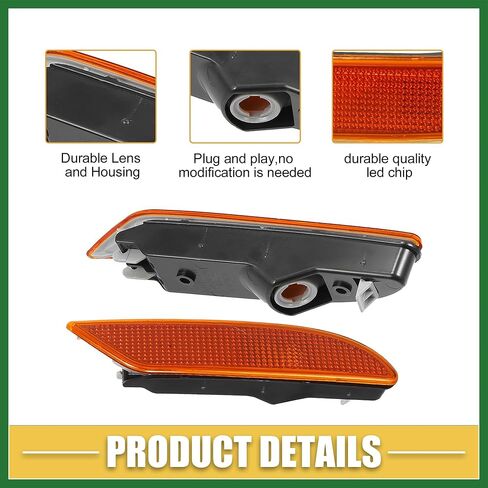 Motoforti الأمامي LED LED Marker Light 2218200121 لـ Mercedes-Benz W221 S550 2007-2008 PC ABS Orange Licting in Saudi Arabia