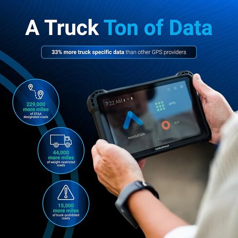 Rand McNally TND 1050 ملاح شاحنة GPS مقاس 10 بوصة، شاشة سهلة القراءة، توجيه شاحنة مخصص، ملاحة Rand، وواقي قابل للإزالة، أسود in Kuwait