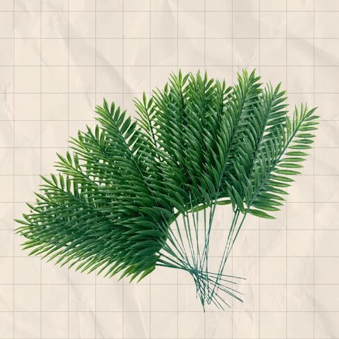 24 Pieces Mini Leaves Decor Tropical Leaves,11 Inch Small Artificial Palm Leaves,Fake Leaves for Jungle Party Decorations Tropical Cake Decorations in Saudi Arabia