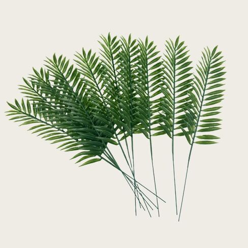 24 Pieces Mini Leaves Decor Tropical Leaves,11 Inch Small Artificial Palm Leaves,Fake Leaves for Jungle Party Decorations Tropical Cake Decorations in Saudi Arabia