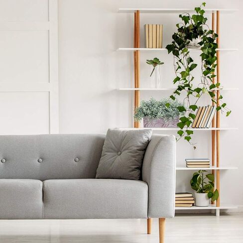 Artificial Flocked Eucalyptus Greenery in Rustic Rectangular Wood Planter Box Greenery Arrangement Potted Plant in Dusty Green for Wedding Centerpiece Office Room Table Windowsill Décor in Saudi Arabia