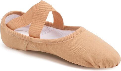 Stelle Ballet Shoes Women Highly Stretch Canvas Dance Slippers Ballet Flats | Ballet shoes for women, Split suede outsole, Non-Slip, Breathable cotton lining, Elastic cross straps, Yoga, Ballet training in Saudi Arabia