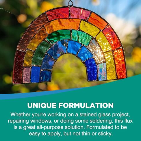 Premium Clean Flux Cleaner - Flux Cleaner, for Stained Glass Soldering, Flux Remover for Stained Glass - Professional Stained Glass Supplies - 8 Oz in Kuwait