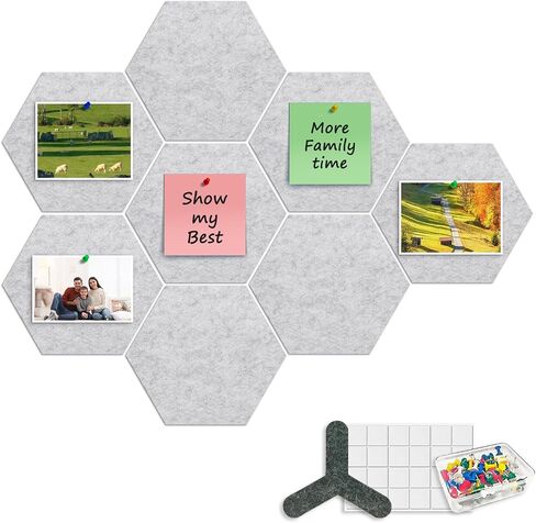 6 عبوات من بلاط لوحة الإعلانات لديكور الحائط، لوحة فلين ذاتية اللصق بسمك 1/2 بوصة مع 60 دبوس دفع صغير، لوحات لباد مربعة تعرض منظم الحائط للمكتب المنزلي والفصول الدراسية in Saudi Arabia