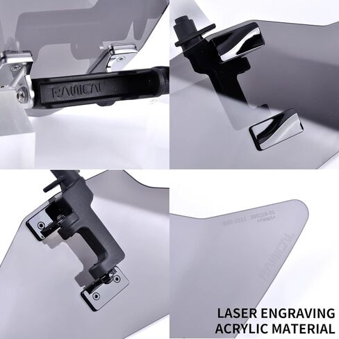 Panical Smoke Gray Adjustable Air Deflector Windshield Leg Guards Fairings Hand Windshield for Honda Goldwing GL1800 GL1800B F6B 2018-2025 PMMA (Leg Spoiler) in Saudi Arabia