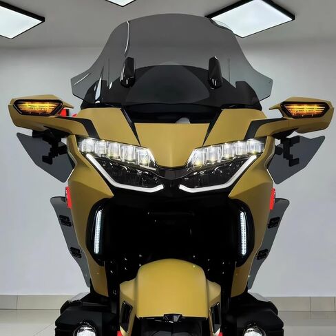 Panical Smoke Gray Adjustable Air Deflector Windshield Leg Guards Fairings Hand Windshield for Honda Goldwing GL1800 GL1800B F6B 2018-2025 PMMA (Leg Spoiler) in Saudi Arabia