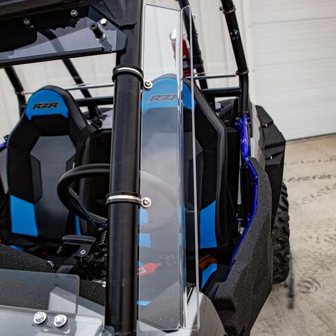 Double OTT Dust/Wind Deflectors for Polaris RZR 570/800/900, 17 x 5 inches, Clear/Tinted (Clear) in Saudi Arabia