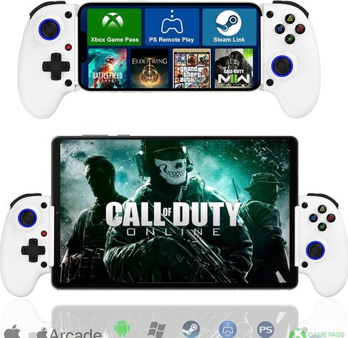 وحدة تحكم ألعاب MegAdream Mobile لجهاز iPhone/Android - iPad/tablet - لعبة السحابة - NS -switch/ps4 - تحويل هاتفك إلى وحدة تحكم للألعاب - PS5/Xbox Play Remote Play ، Call of Duty ، Turbo ، Black in Kuwait