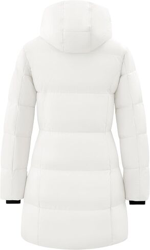 Skieer Women's Winter Coat Warm Padded Long Puffer Jacket Waterproof Hooded Snow Coat in Kuwait