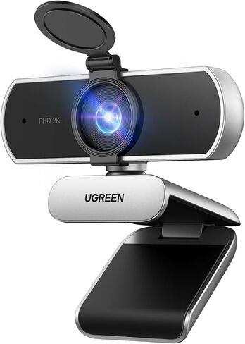 كاميرا ويب Ugreen 2K ، كاميرا ويب للكمبيوتر الشخصي Ultra HD 1080p مع ميكروفون ، كاميرا كمبيوتر مع غطاء للخصوص in Kuwait