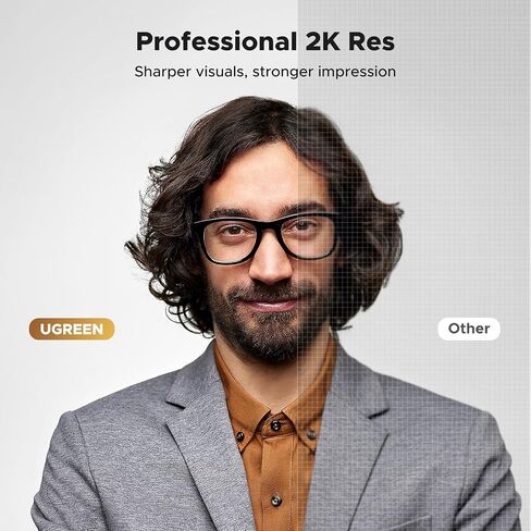 كاميرا ويب Ugreen 2K ، كاميرا ويب للكمبيوتر الشخصي Ultra HD 1080p مع ميكروفون ، كاميرا كمبيوتر مع غطاء للخصوص in Kuwait