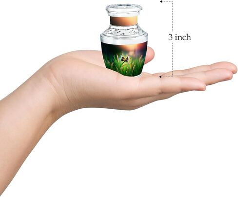 Dragonfly Memorial Ashes for Adult - Urn for Cremation Ashes - 10 Inch - Large with Velvet Bag - Funeral Decorative Urns - Cremation Urns for Burial - Burial Urn for Adult Human Mom & Dad in Kuwait