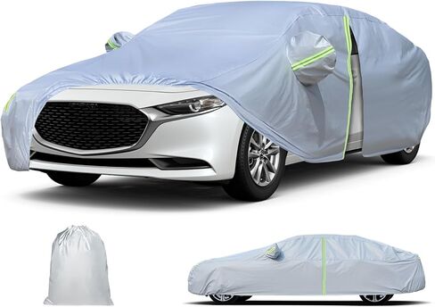 مقاوم للماء جميع غطاء سيارة الطقس للفترة 2004-2025 Mazda 3 سيدان ، غطاء السيارة في الهواء الطلق/داخلي من أجله مخصص مع حماية من الغبار من سحاب وعقود للرياح in Kuwait