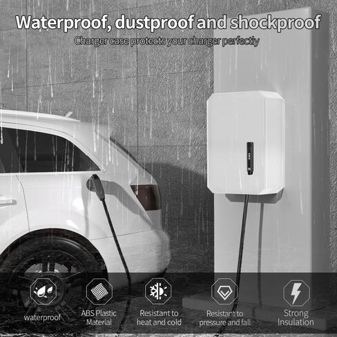Wall-Mounted 1.2mm Cold Rolled Steel Electric Vehicle Charging Protection Box for Tesla, Waterproof Indoor/Outdoor Enclosure with Lock | Seamless One-Piece Design. in Kuwait